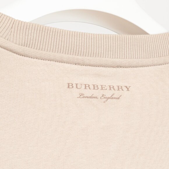 Burberry Beige Cotton French-Terry Ribbed-Trim Sweatshirt - Picture 6 of 10
